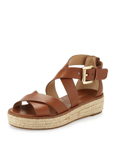 michael kors darby leather sandal|Darcy Leather Sandal .